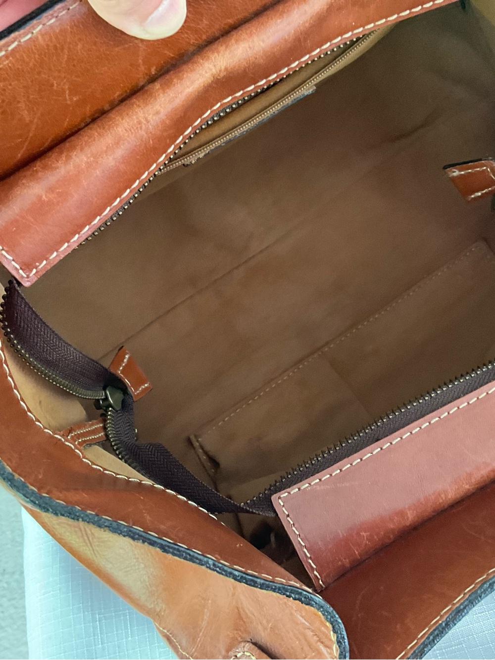 Patricia Nash Romina Tan Leather Shoulder Tote - Picture 8 of 11